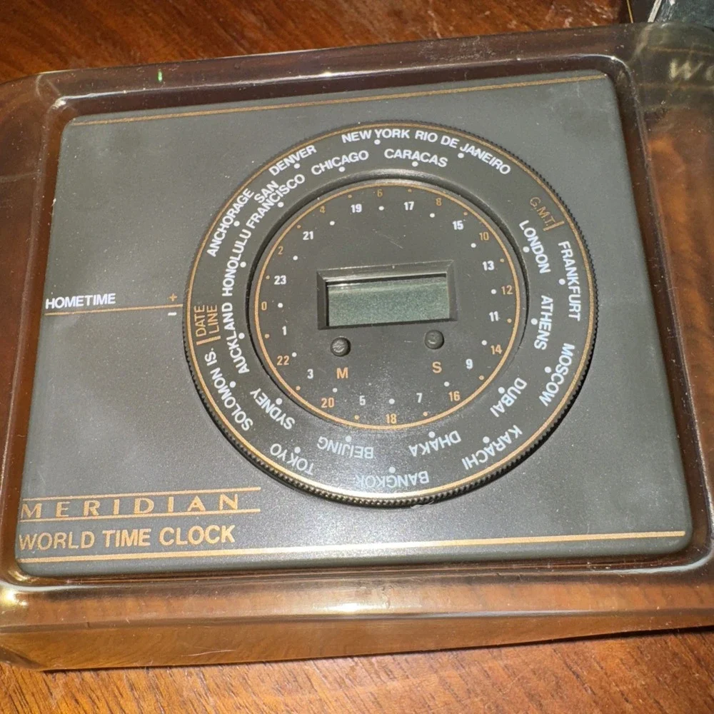 Vintage Meridian Global‎ World Time Clock w Box